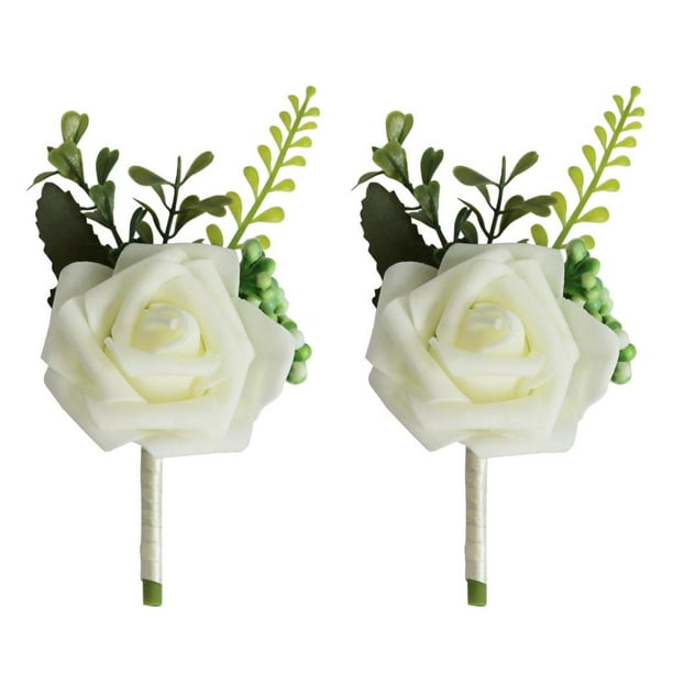 2pcs PE Ramilletes de Flores Artificiales Y Ramilletes de Flores para El