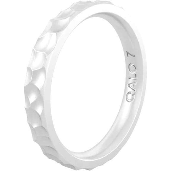 QALO Women's Pearl Forged Stackable Silicone Ring – Durable Wedding Bands with Flexible Comfortable Fit – Skin-Friendly and Lightweight Design – Size 09