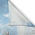 thumbnail image 3 of Ambesonne Christmas Kitchen Curtains, Snowy Winter Noel, 55"x45", White Blue, 3 of 3