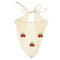 thumbnail image 4 of Ofertas únicas 1 Pc diadema de triángulo hueco de cereza de moda para mujeres 21.26"x10.24" beige, 4 of 4
