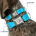 thumbnail image 2 of Aniplex of America Pet Collar, Dog Collar Metal Seatbelt Buckle, Demon Slayer Giyu and Sabito Warding Mask Pose Blue, 20 to 31 Inches 1.5 Inch Wide, 2 of 8