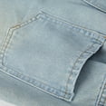 thumbnail image 4 of Eltusu Girls Jeans, Relaxed Fit Wide Leg Elastic Waist Printed Denim Pants Blue Size 14-16 T, 4 of 7