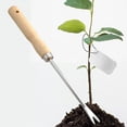 thumbnail image 4 of Ohmyroo 11.6 Inch Stnless Steel Weeder Puller Fork With Wooden Handle Precision Handheld Root Extractor For Landscaping And Bed Mntenance, 4 of 6