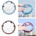 thumbnail image 2 of Metal Bells Hand Percussion Drum with Ergonomic Handle Grip 8 Inch Double Row, 2 of 7