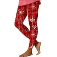 thumbnail image 6 of Mingw Funny Santa Print Leggings for Women Casual Skinny Comfortable Slim Fit Leggings ,Red,XL, 6 of 6