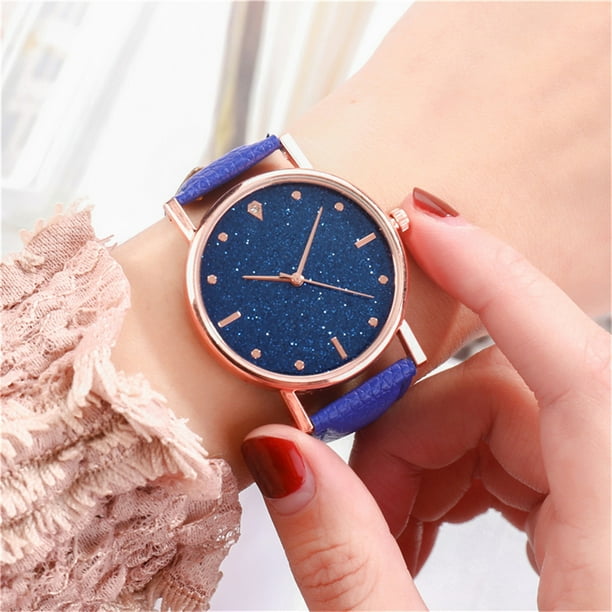 Clearance Sale Sfonq Mothers Day Gift for Grilfriend Womens Watches Luxury Watches Quartz Watch Stainless Steel Dial Casual Bracele Watch Blue Buy 2 Save 10 Walmart en linea