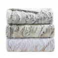 thumbnail image 4 of Grey Oversized Faux Fur Throw Madison Park Sachi Marble Print Reversible Faux Mink Oeko Tex Certified Home Decor Blanket, 4 of 7