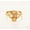 Yellow Gold, variant on Womens Adjustable Silver Clover Open Ring: Electroplated, Personalized with Letters, Numbers, or Text, Exhibits a Unique Personality Style