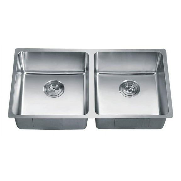 Dawn® Undermount Small Corner Radius Equal Double Bowl Sink