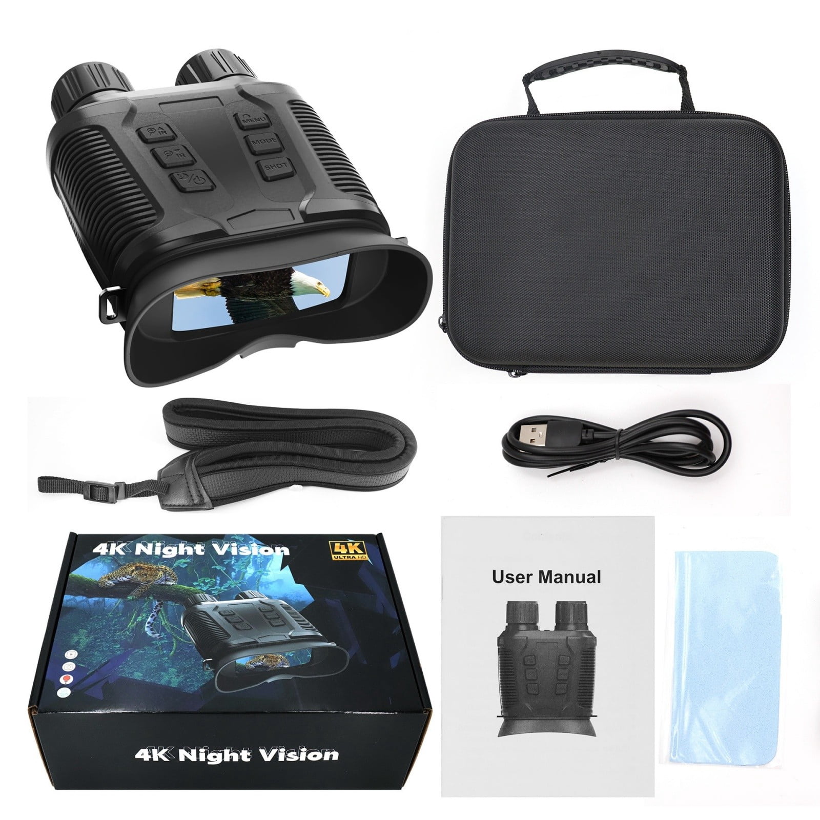 WiFi Trail Camera with Solar Panel, Motion Activated Game Camera with Infrared Night Vision, High Resolution Wildlife Camera with Rechargeable Battery & IP66 Waterproof