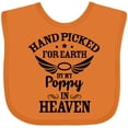 thumbnail image 3 of Inktastic Handpicked for Earth by My Poppy in Heaven with Angel Wings` Boys or Girls Baby Bib, 3 of 4