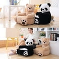 thumbnail image 4 of Rainbow Comfortable And Soft Kids Sofa Seat Stylish And Fashionable Animal Armchair Chair Plush Stuffed Seat dark brown, 4 of 6