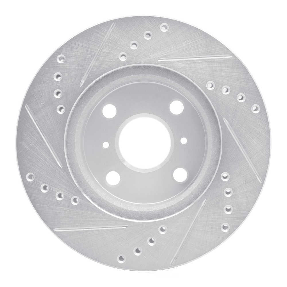 Dynamic Friction Company 631-76078R DFC Brake Rotor - Drilled And Slotted - Silver