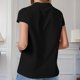 thumbnail image 4 of mfyjkho Tops Para Salir Para Mujer, Camisa Clásica De Manga Corta De Color Liso Para Mujer Tops Para Hacer Ejercicio Para Mujer S, 4 of 4