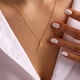 thumbnail image 4 of Collares con inicial en forma de corazón personalizados, joyería barata, cadena de clavícula de acero inoxidable, collar con letras de A-Z, bisutería Bff, 4 of 4