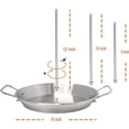 thumbnail image 2 of Gyro Pan with Skewer, Vertical Skewer Pan for Oven, Vertical Rotisserie Pan, Al Pastor Skewer Pan, Gyro Cooking Plate with 3 Removable Spikes(8”/10"/12”) & Brushes (Color : A), 2 of 8