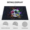 thumbnail image 3 of Flower Sugar Skull Drying Mat 18” X 24” – Absorbent Microfiber Kitchen Counter Mat For Dishes, Utensils & Produce | Non-Slip, Quick-Dry, Machine Washable, 3 of 7