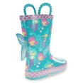 thumbnail image 6 of Western Chief Toddler and Little Kids Waterproof Mermaid Rain Boots with 3D Design Faux Fur Lining and Pull On Handles, Size 13-1, 6 of 8