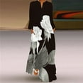 thumbnail image 1 of Robes d'Été pour Femmes 2023 Robe Longue Décontractée Aguichant Imprimée Numérique Col en V avec Poches Robe à Manches Longues Robes de Mariage pour Femmes 2023 en Liquidation, 1 of 5
