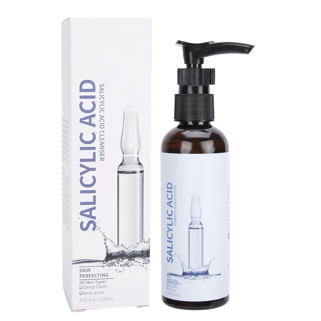 Limpiador facial con ácido salicílico Limpieza de la piel Control de aceite Eliminación del acné Lavado facial 100 ml