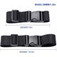 thumbnail image 2 of Añadir una correa de equipaje de bolsa correas de cinturón de maleta ajustables accesorios para conectar equipaje (negro-4 piezas), 2 of 5
