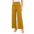 thumbnail image 2 of Women'S Cargo Business Work Casual Trousers with Pockets Yellow XXL, 2 of 9
