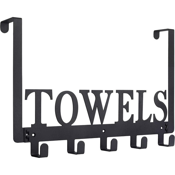Versatilidad de montaje en puerta: ganchos para colgar sobre la puerta, metal de alta calidad para una gran capacidad de sujeción, apto para diversos espacios, incluidos el baño y la cocina.