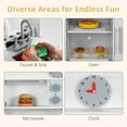 thumbnail image 3 of INFANS Kids Kitchen, Wooden Pretend Playset with Adjustable Heights Realistic Sounds Ice Maker Microwave Oven, Toddler Cooking Toy Gift for Boys Girls Aged 3+, 3 of 10