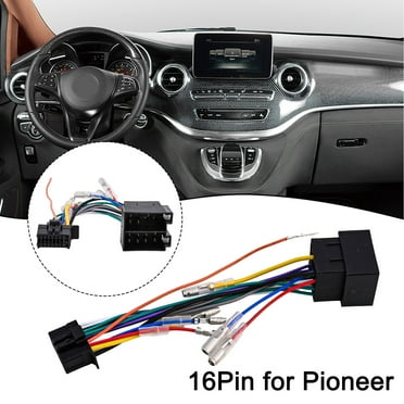 16 Pin Car Radio Wiring Harness Connector Adaptor Cable for Pioneer DEH/MVH ISO
