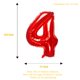 thumbnail image 4 of Globo de aluminio MEIDUOCO, 32 cm, rojo, número 4, para fiesta de cumpleaños, 4 of 7