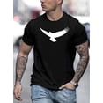 thumbnail image 1 of Camiseta con estampado de águila, camisetas para hombre, camiseta informal de manga corta para verano, camisetas de ocio, 1 of 8