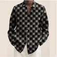thumbnail image 1 of Camisa de manga larga para hombre, ideal para fiestas sociales, clubes o bailes, ropa de cantante de escenario, blusas de gran tamaño para primavera y otoño, 1 of 6