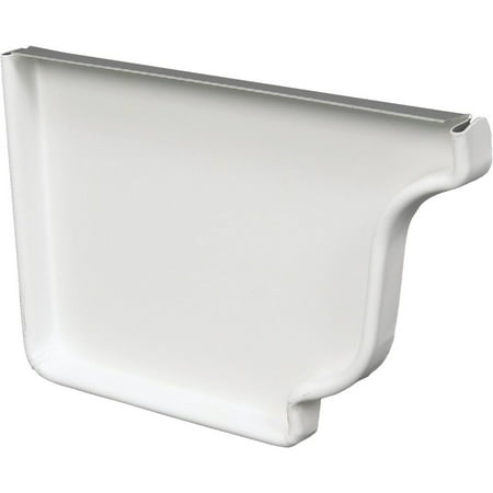 2PK Spectra Metals 5 In. Aluminum White Left Gutter End Cap