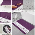 thumbnail image 6 of Kitchen Mat Rug Set of 2 Live Love Laugh Retro Purple Plaid Runner Rug Anti-Fatigue Comfort Memory Foam Standing Mat Non-Slip Floor Door Mat for Bathroom 18x30in+18x48in, 6 of 6