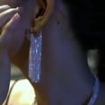 thumbnail image 4 of Pendientes largos con borlas y temperamento de viento frío Pendientes con cadena de cascada de galaxia de súper hadas, 4 of 6