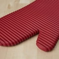 thumbnail image 3 of KitchenAid Ribbed Soft Silicone Oven Mitt 2-Pack Set, Passion Red, 7.5"x13", 3 of 5