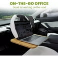 thumbnail image 3 of Costyle Car Bamboo Steering Wheel Desk for Laptop, Multipurpose Travel Car Accessories, Car Seat Stand Trays for Eating, 3 of 5