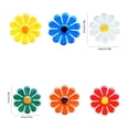 thumbnail image 3 of Colorful Metal Sunflower Wall Decor Set Of 6 Multicolored Flower Wall Art For Home Garden Patio Bathroom Decor, 3 of 7