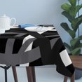 thumbnail image 4 of Gray Black Geometric Table Cloth Waterproof Tablecloths, Modern Art Abstract Grey Line Tablecloth Dining Table Cover for Kitchen Party Tabletop Outdoor, Rectangle Tablecloth 60x120 Inch, 4 of 9