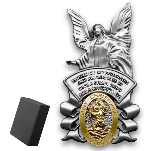 Clip para visera de coche Anwalki Guardian Angel Saint Christopher