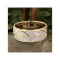 thumbnail image 3 of Solid 10k Gold Men's Wedding Band Stone Finish and Cuts 8MM Two Tone, 3 of 3