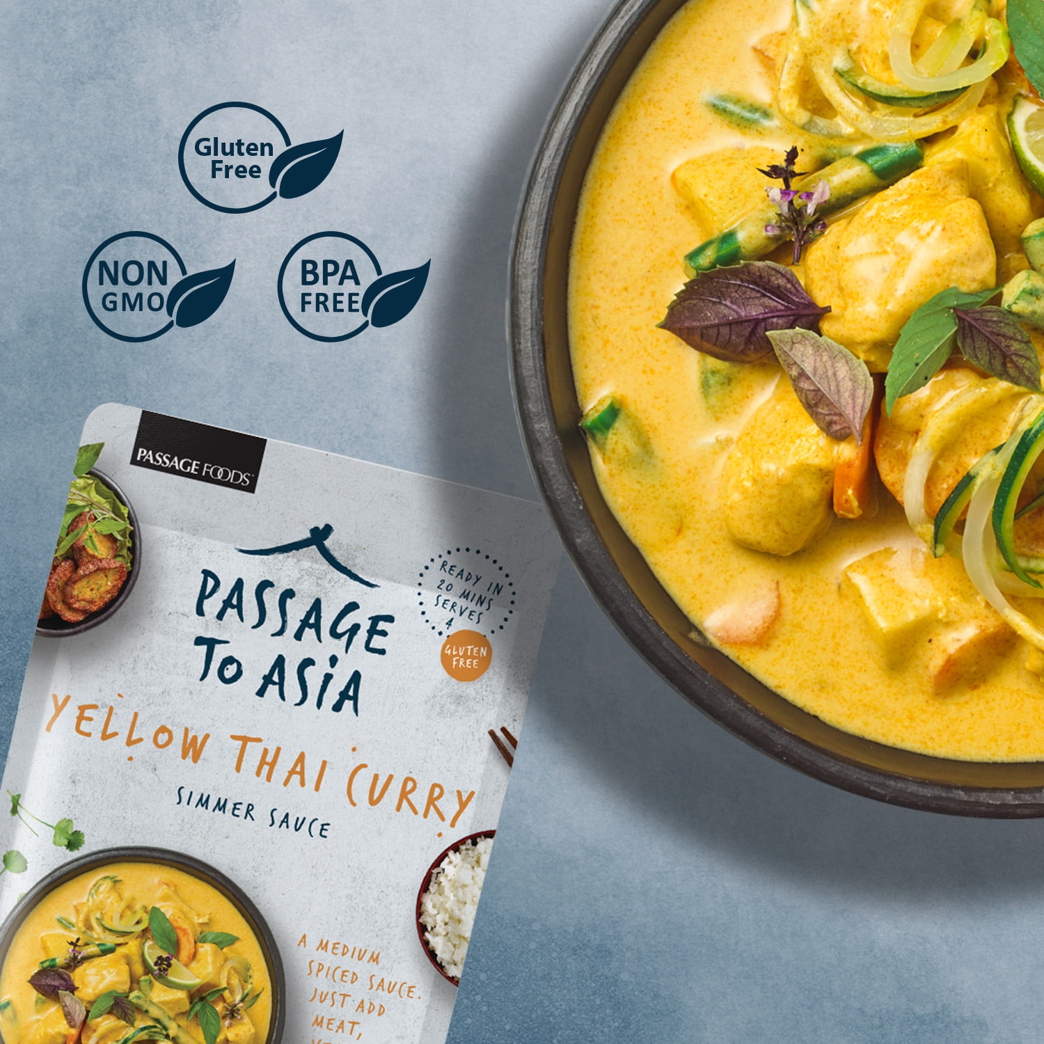 Passage to Asia, Yellow Thai Curry Stir Fry, 7 oz