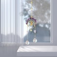 thumbnail image 4 of Wind Chime Crystal Catcher Piedra Natural Estrella Luna Prisma Ornamento (Púrpura) Wdftyju Para estrenar, 4 of 8