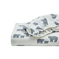 thumbnail image 3 of Eddie Bauer Bear Family Flannel Sheet Set, King, Gray, 3 of 5