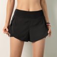 thumbnail image 1 of Mujeres Pantalones cortos para correr 2 en 1 con bolsillo Cintura ancha Capa de cobertura MABOTO Medio, 1 of 7