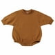 thumbnail image 1 of Body De Bebé Canastilla Onesies Para Niños Pequeños Otoño Primavera Niñas Niños Lindo Mameluco Manga Larga Botón Sudadera Monos Café Odeerbi LM103-2570, 1 of 8