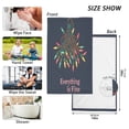 thumbnail image 6 of Yayeee 2 Pack Hand Towels for Bathroom 100% Cotton 16" x 28" Soft Absorbent Kitchen Towel, Blue Christmas Light, 6 of 7