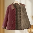 thumbnail image 2 of RXMEKW Winter Coats Women, Lightweight Patchwork Warm Coat with Fleece Lining, 2 of 9