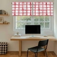 thumbnail image 5 of Red Buffalo Plaid Tier Curtains 24 Inch Length, Farmhouse Check Stripes Retro Geometric Cafe Short Curtains for Bathroom Over Sink, Small Kitchen Curtain Light Filtering Drapes 2 Panels 27.5"Wx24"L, 5 of 8