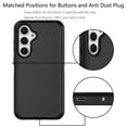 thumbnail image 6 of Galaxy S24 Case, Defender Phone Case For Samsung Galaxy S24 6.2",Takfox Heavy Duty Shockproof Rugged Rubber Full Body Protective, 3 in 1 Hybrid Bumper Hard Cover (Black), 6 of 8